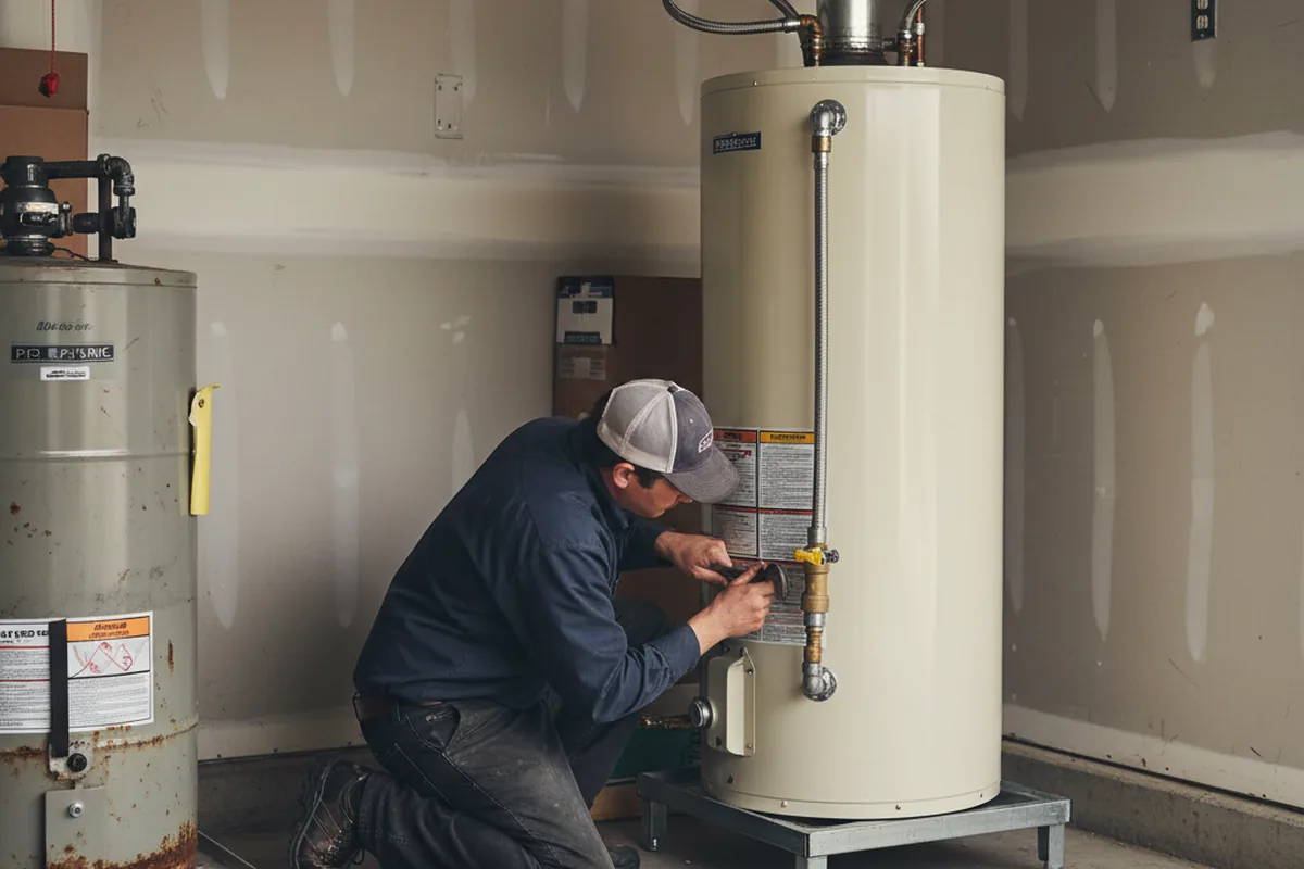 Water heater and shutoff valve replacement in Youngsville